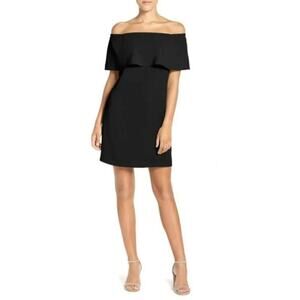 Charles Henry Off The Shoulder Dress In Black Size Small